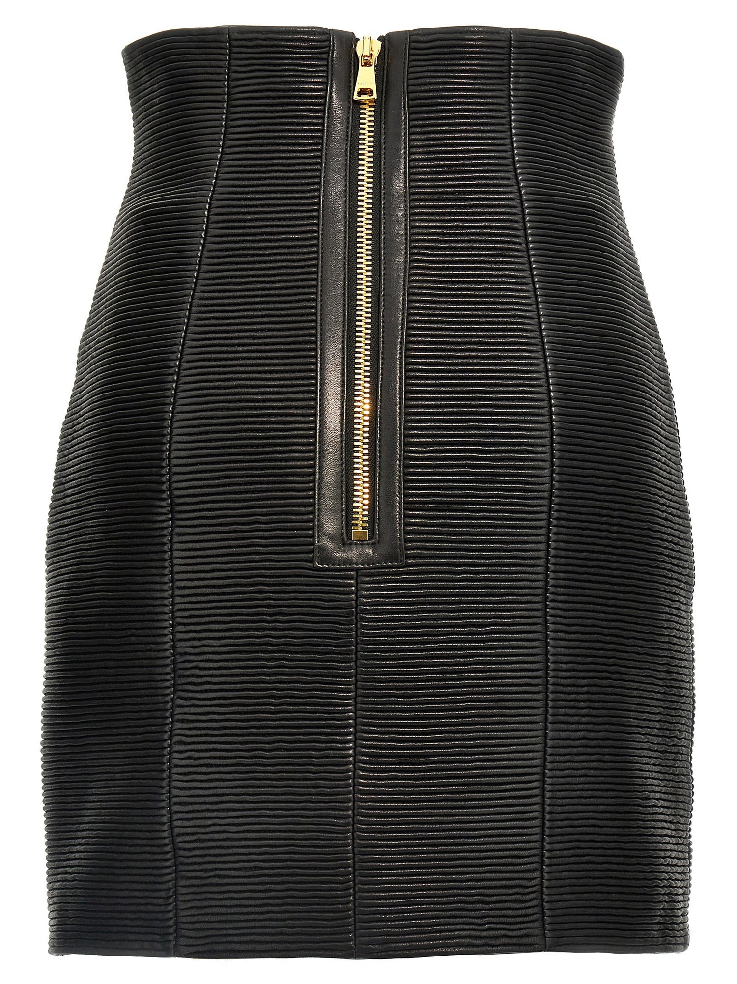 Balmain Hw Rolled Skirt Black
