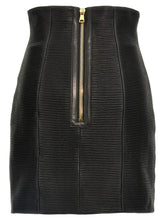 Balmain Hw Rolled Skirt Black