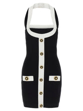 Balmain Filo Leone Catena Dress White/black