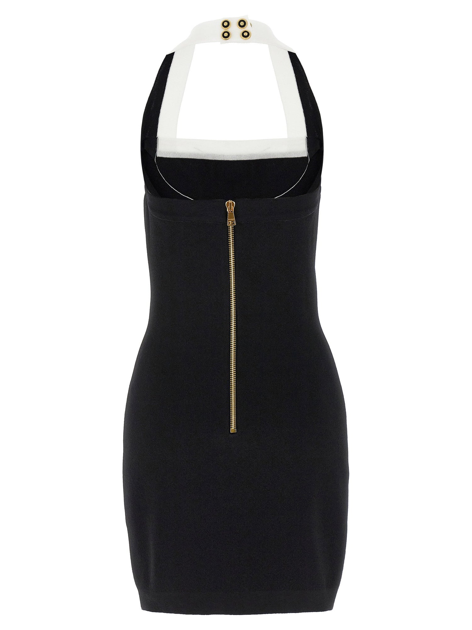 Balmain Filo Leone Catena Dress White/black