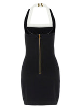 Balmain Filo Leone Catena Dress White/black