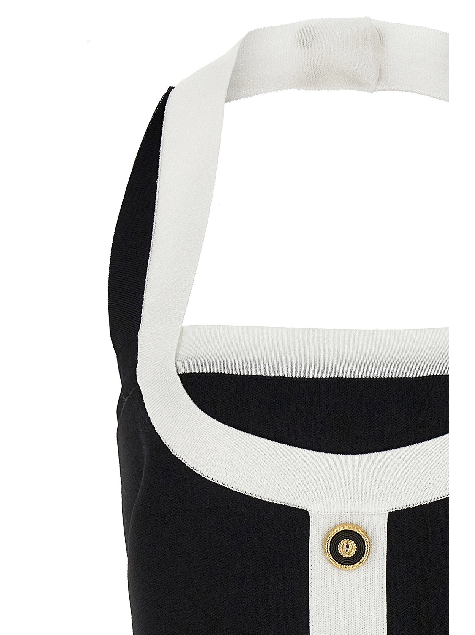 Balmain Filo Leone Catena Dress White/black