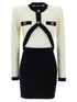 Balmain Filo Leone Catena Dress White/black