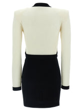 Balmain Filo Leone Catena Dress White/black