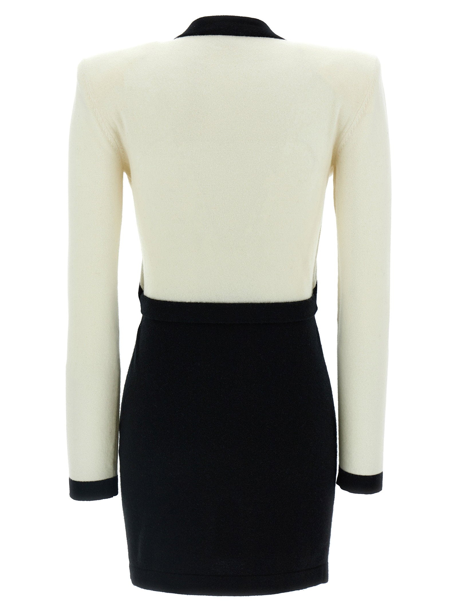 Balmain Filo Leone Catena Dress White/black