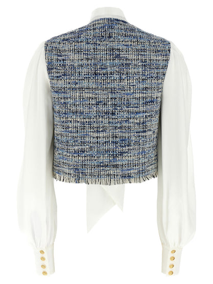 Balmain Tweed Shirt Multicolor