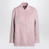 Max Mara Studio Pink Wool Blend Shirt Jacket with Patch Pockets Pink