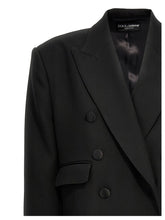 Dolce & Gabbana Long Tuxedo Coat Black