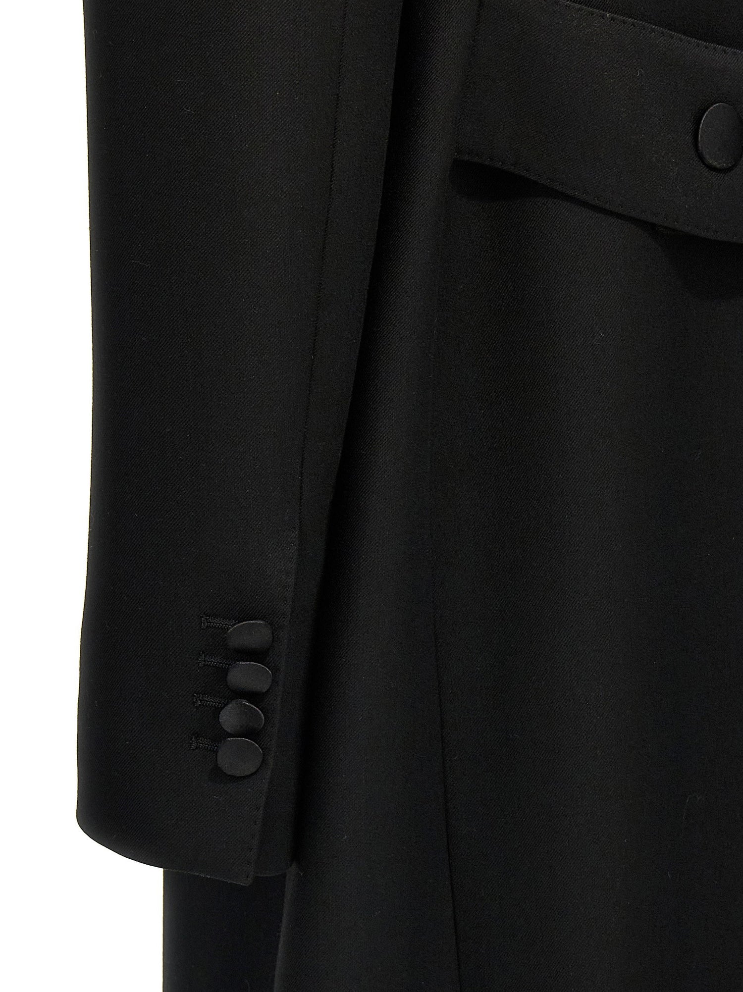 Dolce &amp; Gabbana Long Tuxedo Coat Black