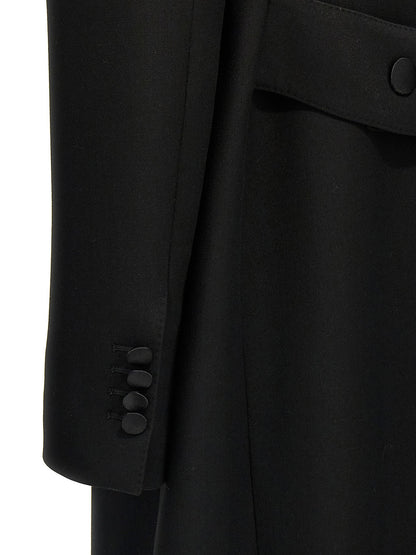 Dolce &amp; Gabbana Long Tuxedo Coat Black