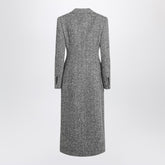 Dolce & Gabbana Single-breasted Chevron Wool Coat Multicolor