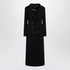 Dolce & Gabbana Long Double-Breasted Black Wool Coat Black