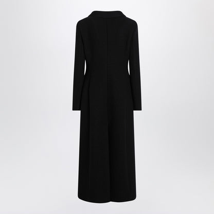 Dolce &amp; Gabbana Long Double-Breasted Black Wool Coat Black