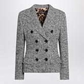 Dolce & Gabbana Single-breasted speckled wool-blend jacket multicolor