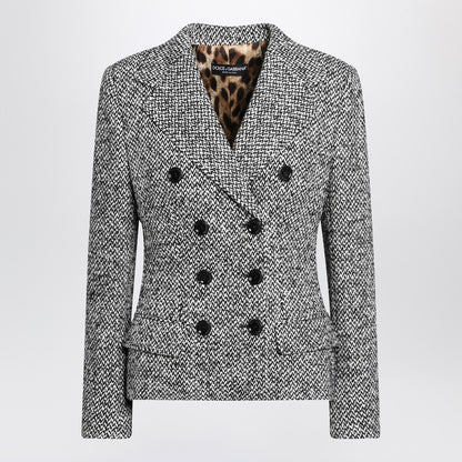 Dolce &amp; Gabbana Single-breasted speckled wool-blend jacket multicolor