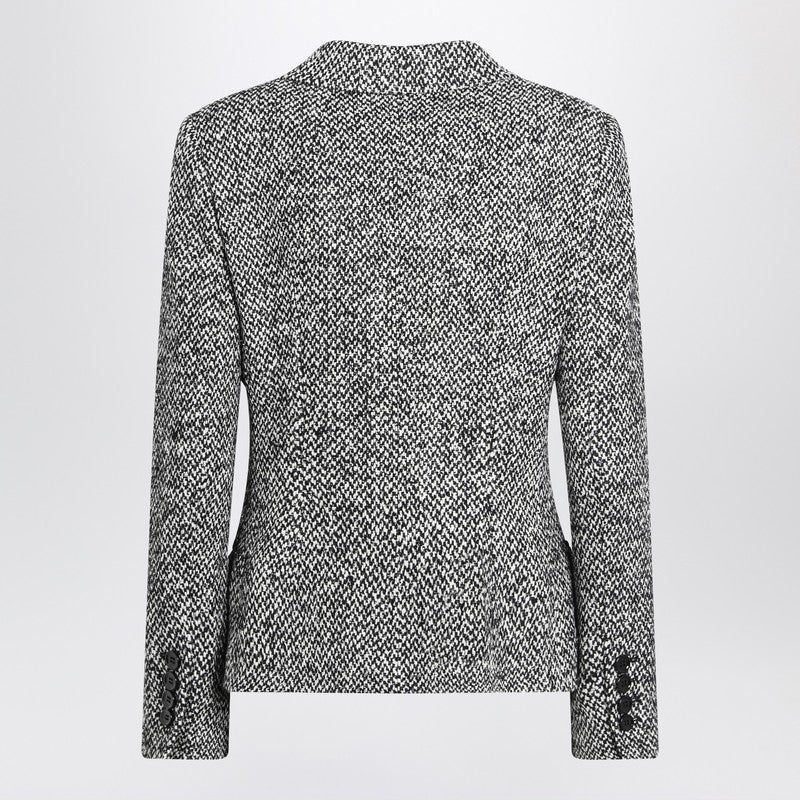 Dolce &amp; Gabbana Single-breasted speckled wool-blend jacket multicolor