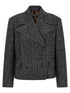 Dolce & Gabbana Striped Wool Blazer White/black
