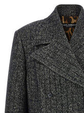 Dolce & Gabbana Striped Wool Blazer White/black