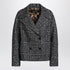 Dolce & Gabbana Black & White Houndstooth Wool Double-Breasted Jacket Grey