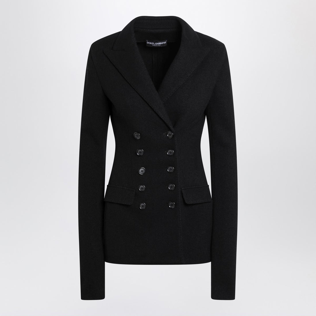 Dolce &amp; Gabbana Double-Breasted Wool Jacket Black