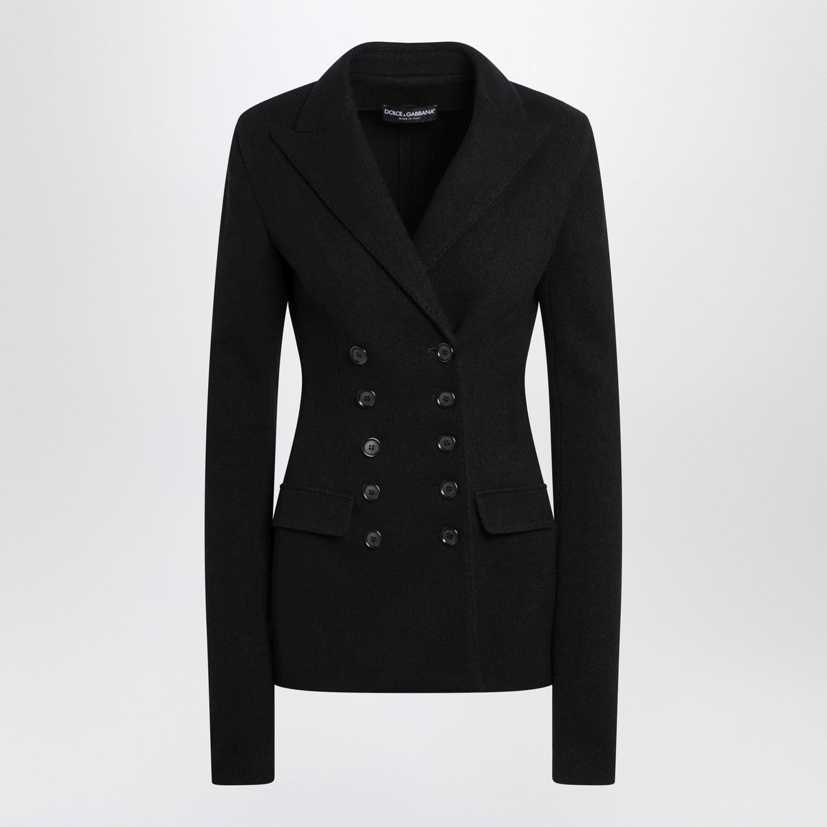 Dolce &amp; Gabbana Double-Breasted Wool Jacket Black