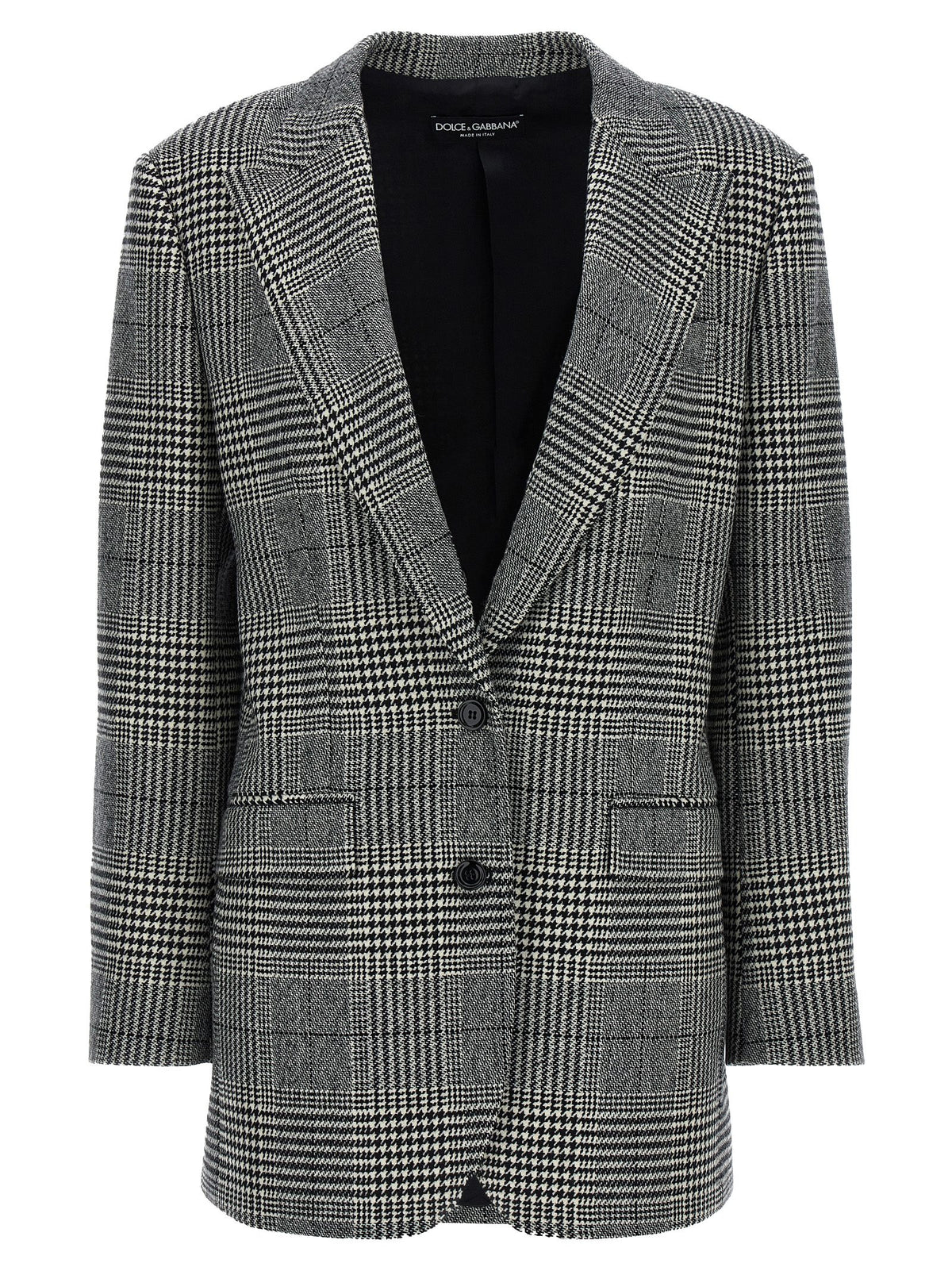 Dolce &amp; Gabbana Pied De Poule Blazer White/Black
