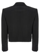 Dolce & Gabbana Tuxedo Crop Blazer Black