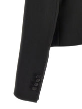 Dolce & Gabbana Tuxedo Crop Blazer Black