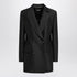 Dolce & Gabbana Black Double-Breasted Wool Jacket with Pointed Lapels Black