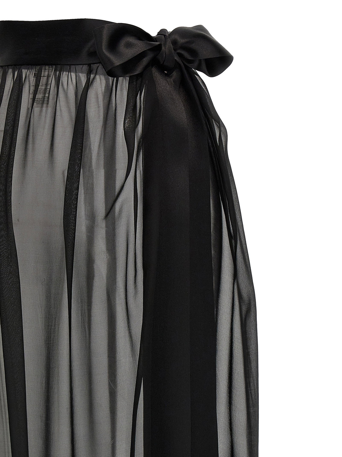 Dolce &amp; Gabbana Chiffon Long Skirt Black  