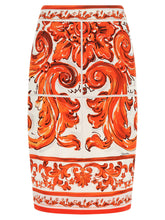 Dolce & Gabbana Maiolica Skirt Orange