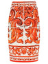 Dolce & Gabbana Maiolica Skirt Orange