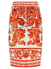 Dolce & Gabbana Maiolica Skirt Orange