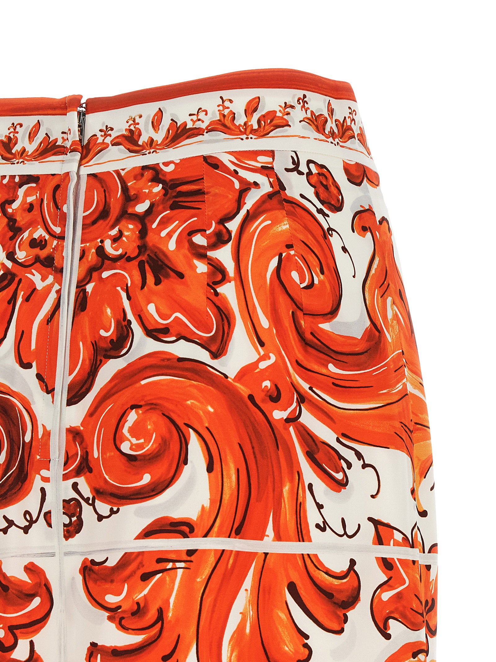 Dolce &amp; Gabbana Maiolica Skirt Orange