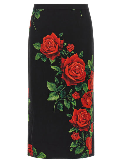 Dolce &amp; Gabbana Rose Skirt Black  