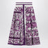 Dolce&Gabbana Maiolica print skirt in poplin Purple 