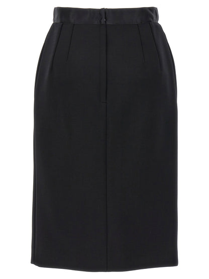 Dolce &amp; Gabbana Wool Pencil Skirt Black