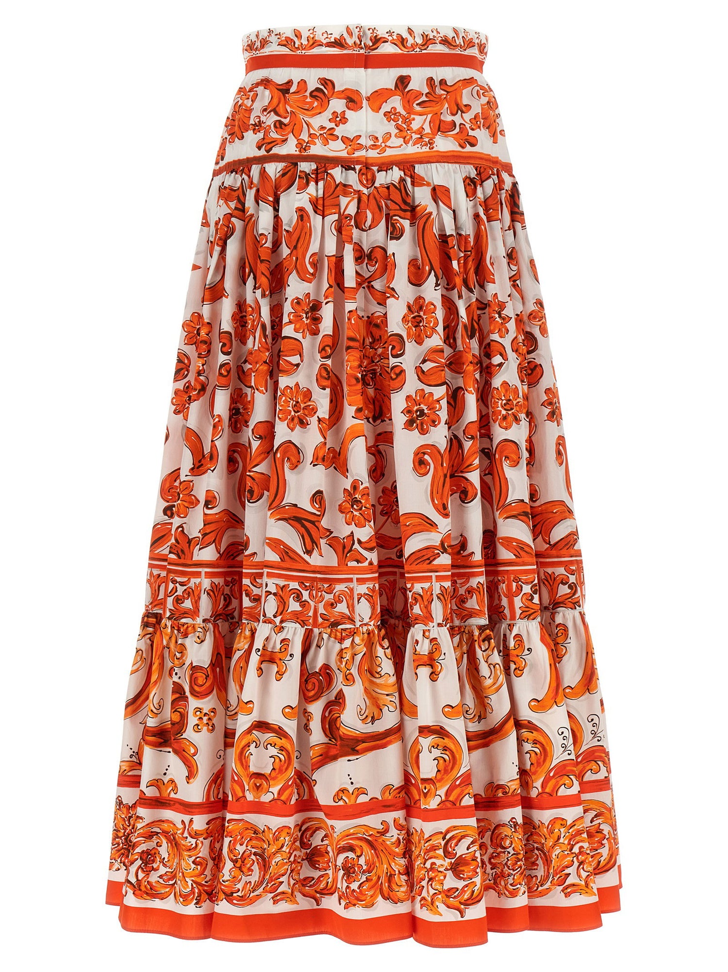 Dolce &amp; Gabbana Maiolica Skirt Orange