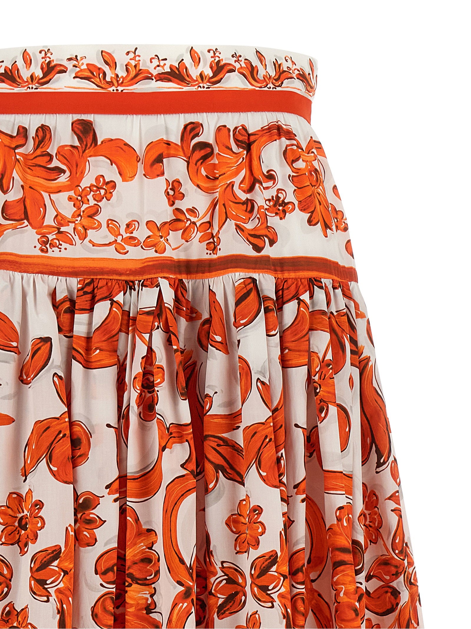 Dolce &amp; Gabbana Maiolica Skirt Orange