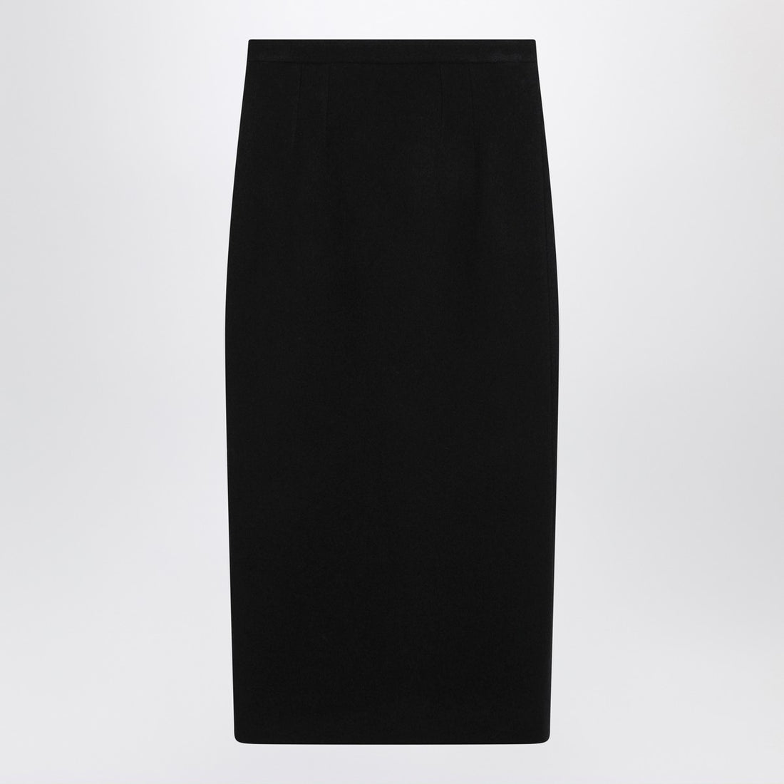Dolce & Gabbana Black Wool High-Waist Pencil Skirt Black