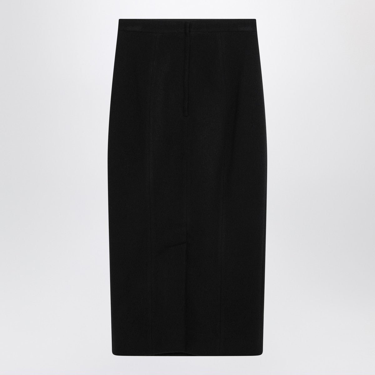 Dolce &amp; Gabbana Black Wool High-Waist Pencil Skirt Black