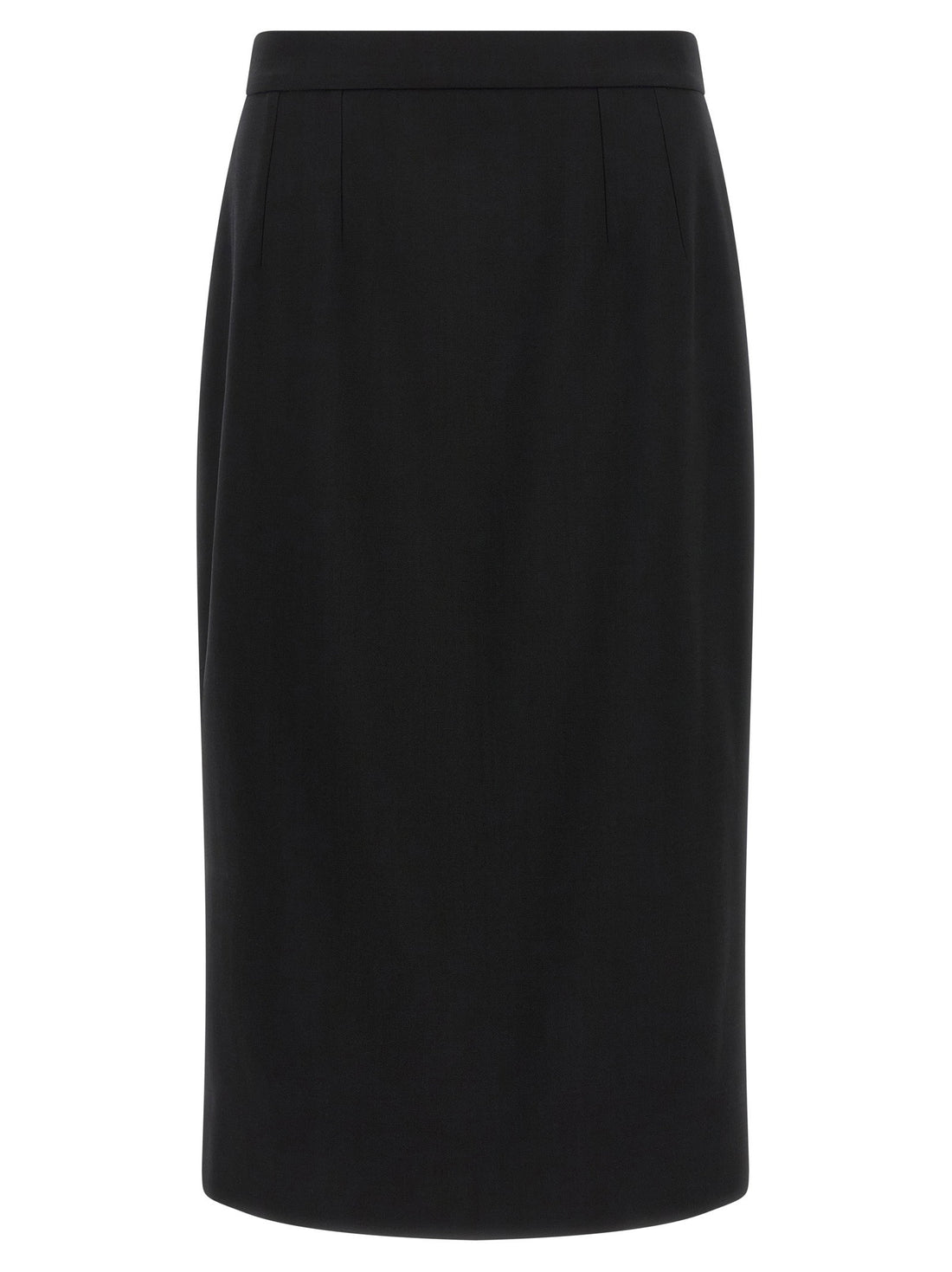 Dolce & Gabbana Stretch Wool Skirt Black