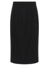 Dolce & Gabbana Stretch Wool Skirt Black