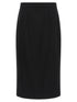 Dolce & Gabbana Stretch Wool Skirt Black