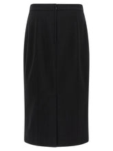 Dolce & Gabbana Stretch Wool Skirt Black