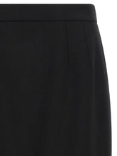 Dolce & Gabbana Stretch Wool Skirt Black