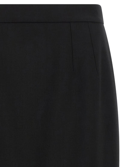 Dolce &amp; Gabbana Stretch Wool Skirt Black