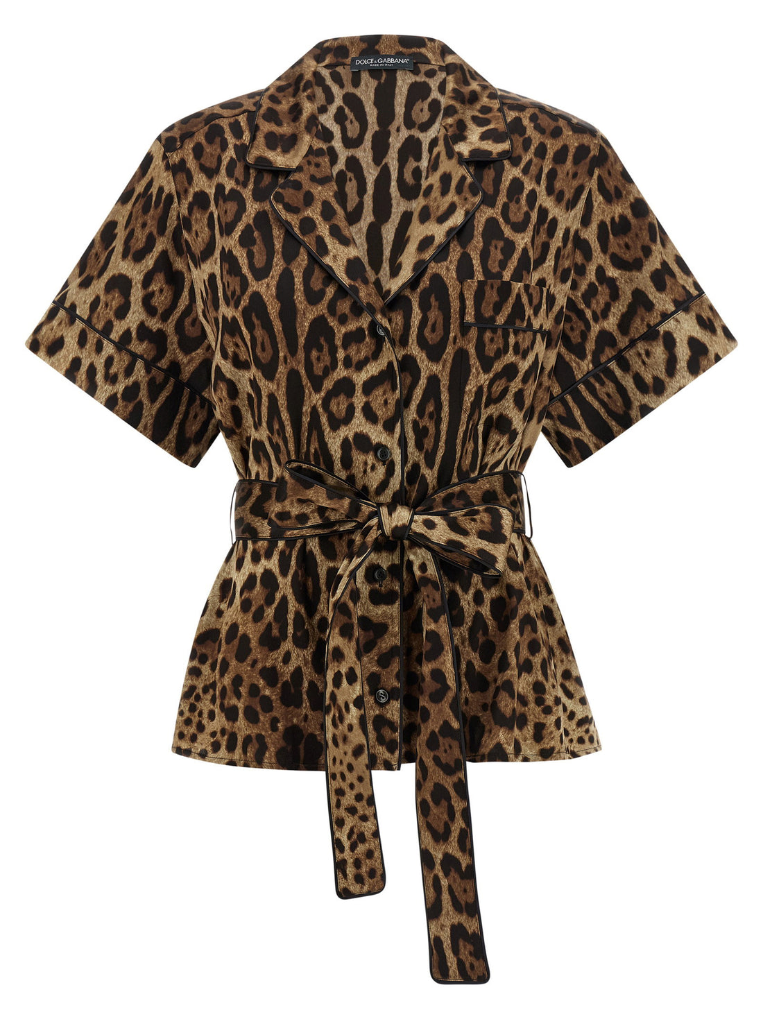 Dolce & Gabbana Leopard Shirt Brown