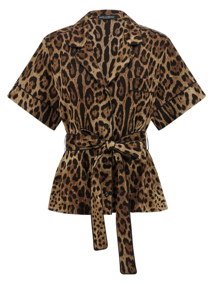 Dolce &amp; Gabbana Leopard Shirt Brown