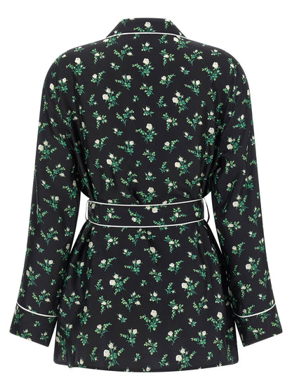 Dolce &amp; Gabbana Roselline And Lily Of The Lilies Of The Flowers Printed Shirt Black